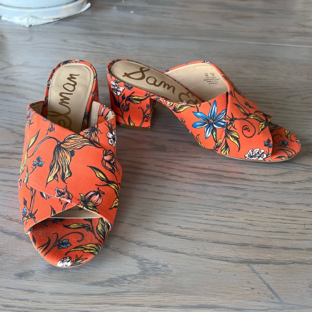 Sam Edelman-Floral fabric mule size 8